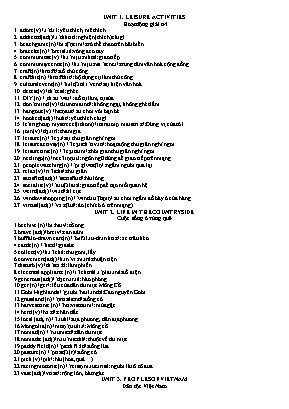 Hệ thống từ vựng môn Tiếng Anh Lớp 8